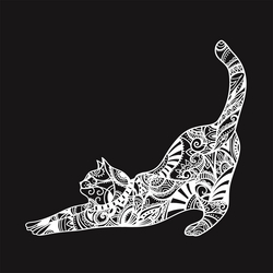 Innenansicht 1 zum Buch Black Premium. Katzen. Ausmalen, Aufhängen, Verschenken.